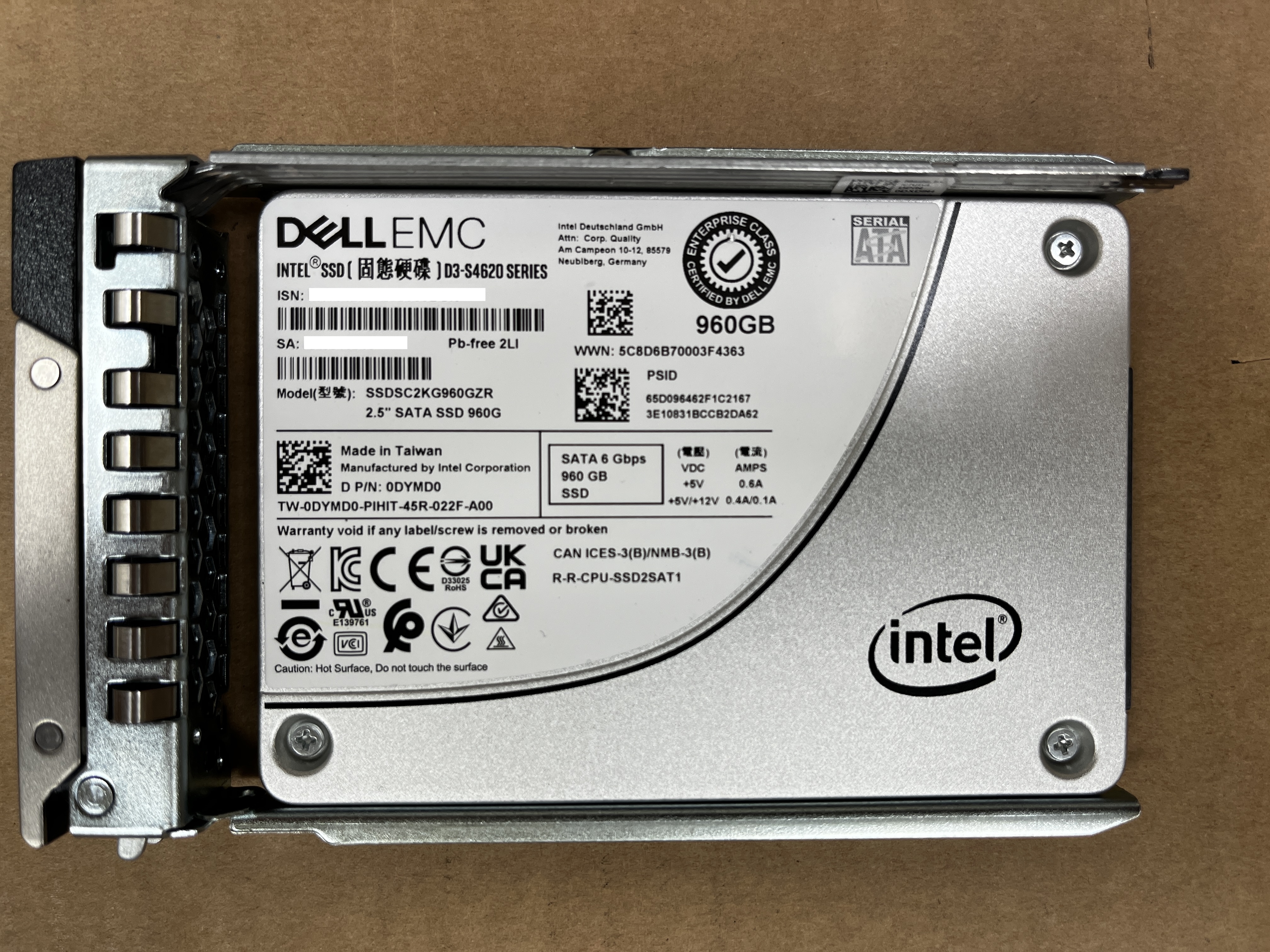 Dell 960GB SSD SATA 6Gbps SSDSC2KG960GZR 硬碟 圖 2