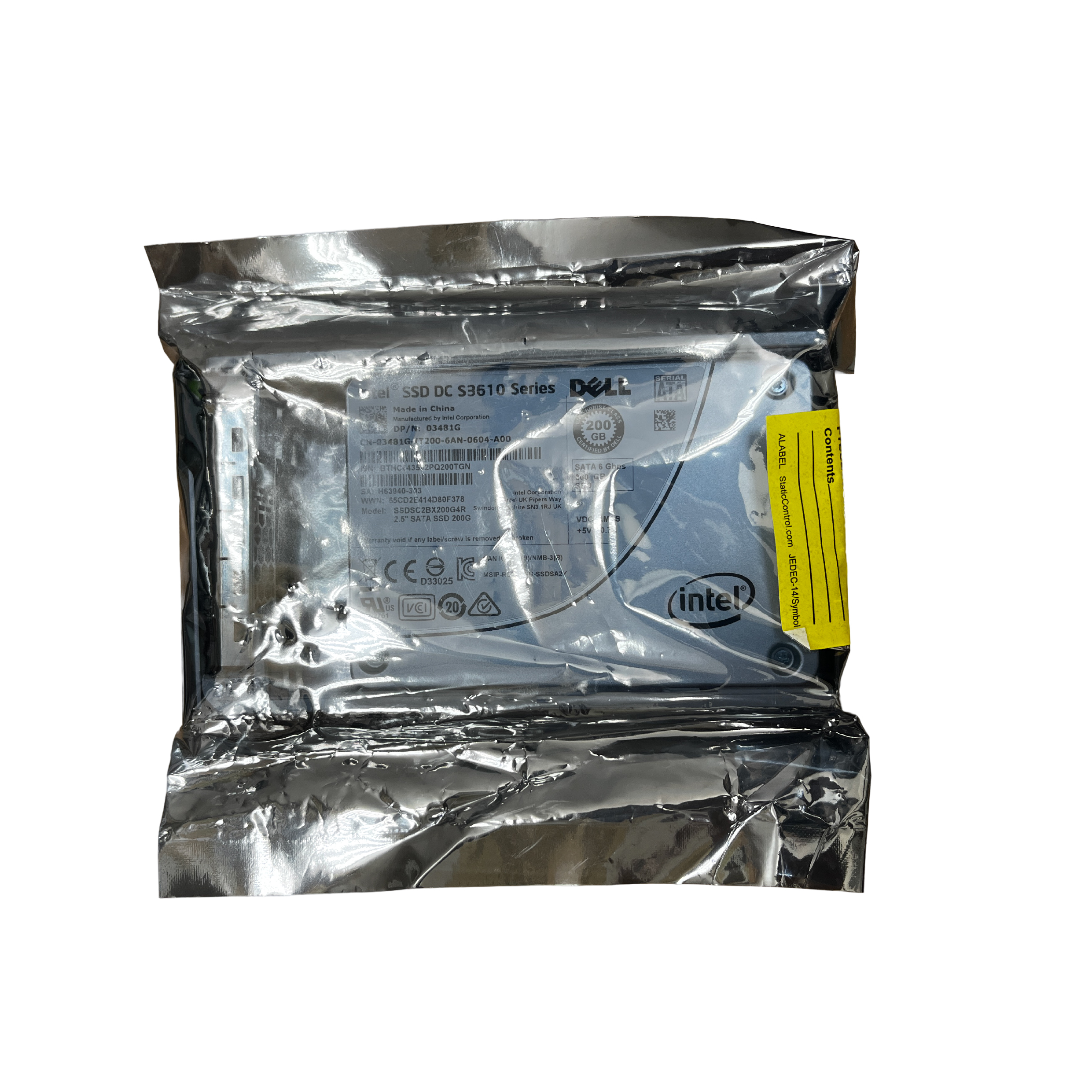 Dell 200GB SSD SATA 6Gbps SSDSC2BX200G4R 硬碟