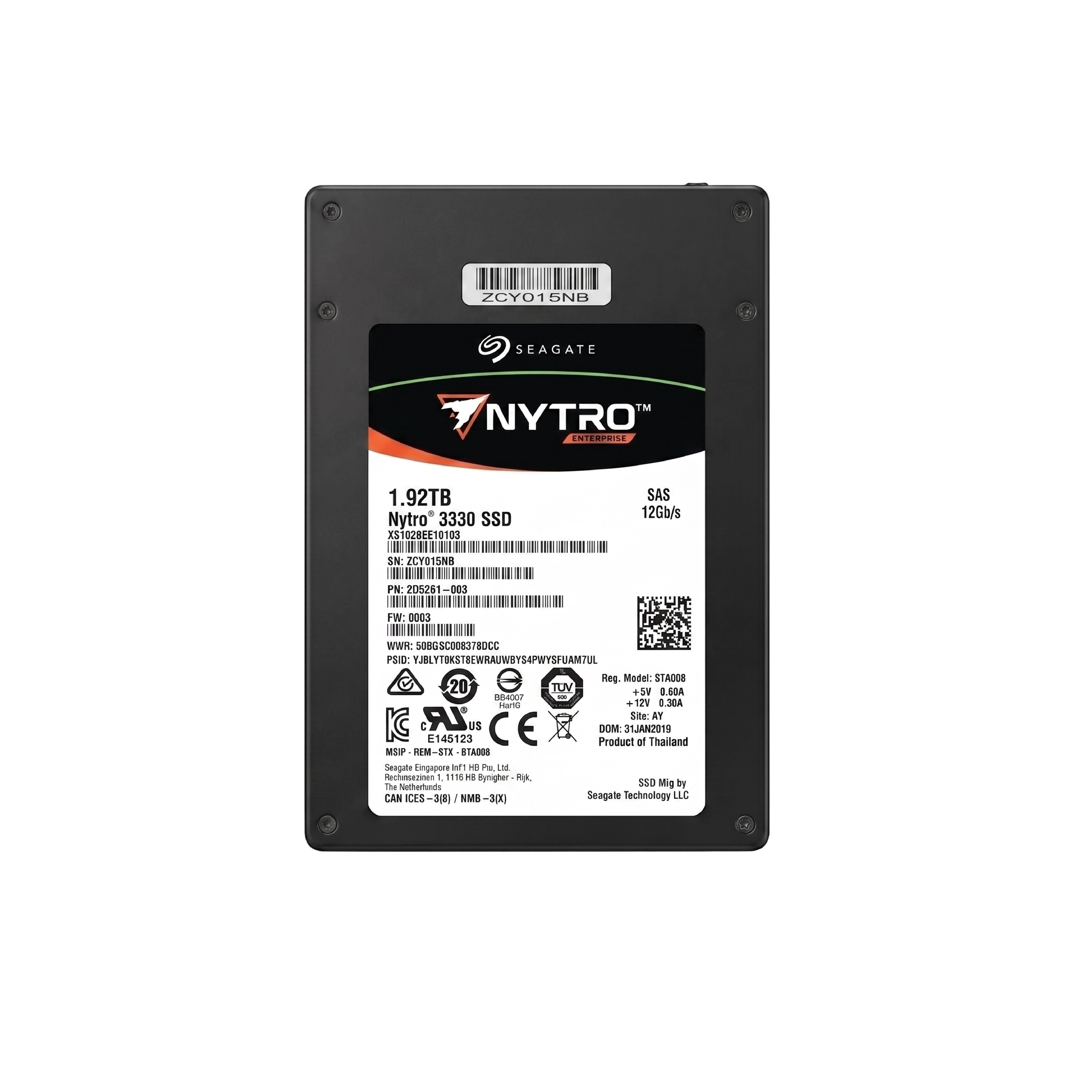 SEAGATE 1.92TB SSD SAS 12Gbps Nytro 3330 硬碟