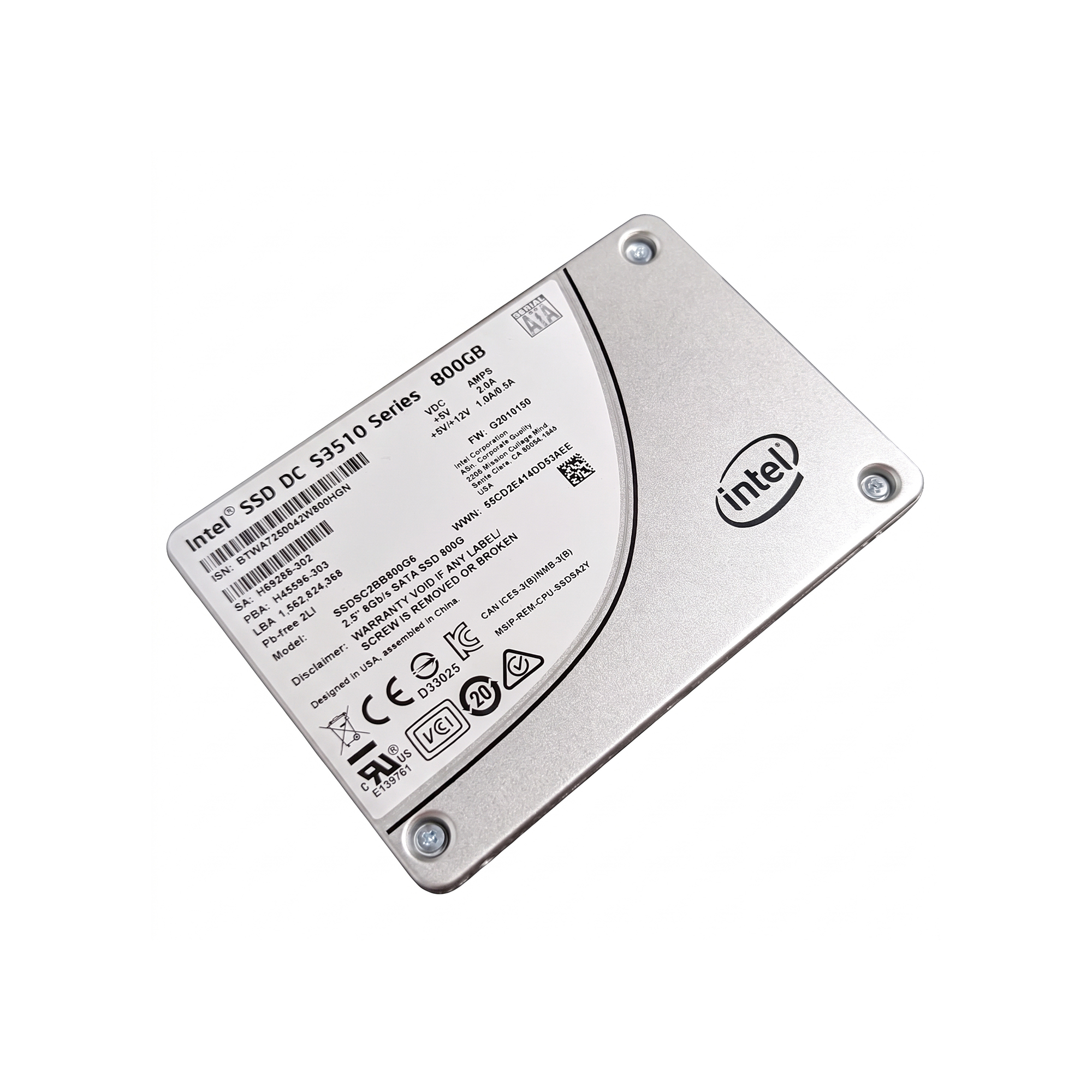 Dell 800GB SSD SATA 6Gbps SSDSC2BB800G6 硬碟