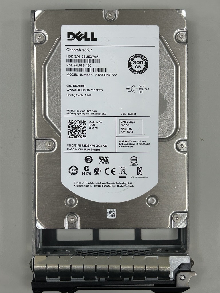 3.5" 300GB HDD SAS 6Gbps ST3300657SS 硬碟 Dell