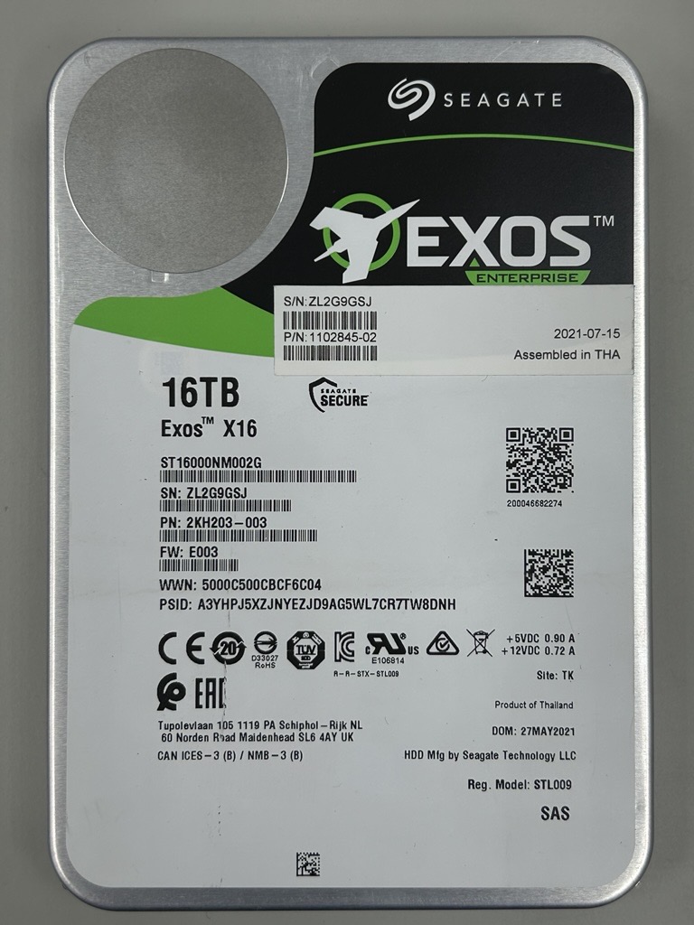 3.5" 16TB HDD SAS ST16000NM002G 硬碟 Seagate