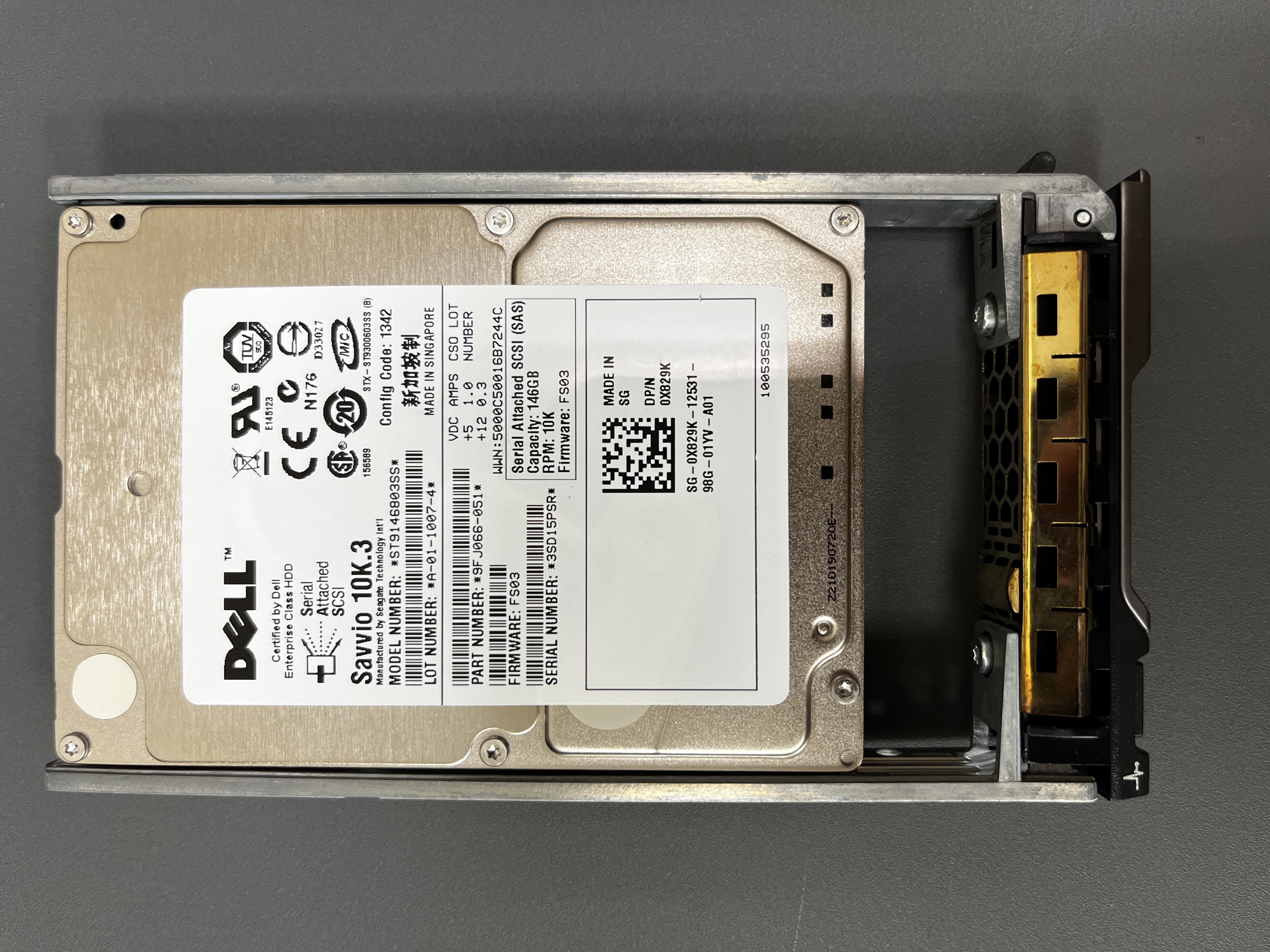 2.5" 146GB HDD SAS ST9146803SS 硬碟 Dell