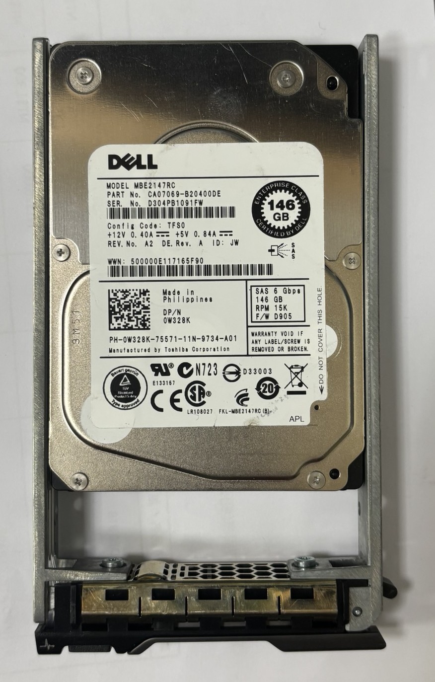 2.5" 146GB HDD SAS 6Gbps MBE2147RC 硬碟 Dell