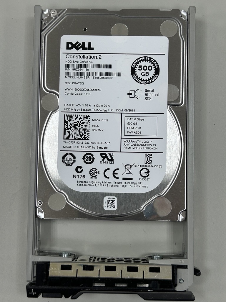 2.5" 500GB HDD SAS 6Gbps ST9500620SS 硬碟 Dell