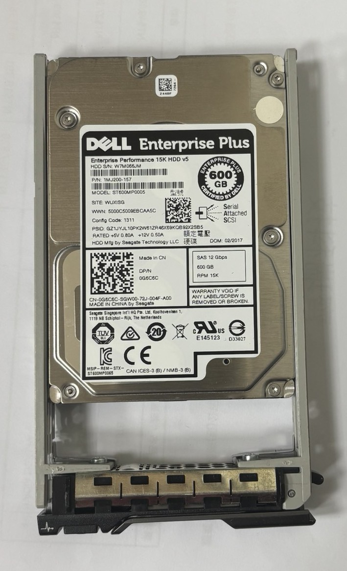 2.5" 600GB HDD SAS 12Gbps ST600MP0005 硬碟 Dell