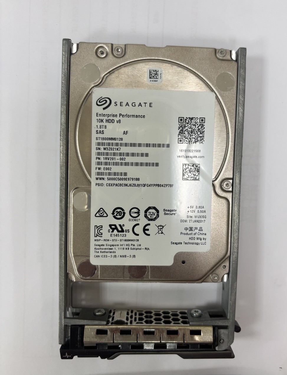 2.5" 1.8TB HDD SAS ST1800MM0128 硬碟 SEAGATE