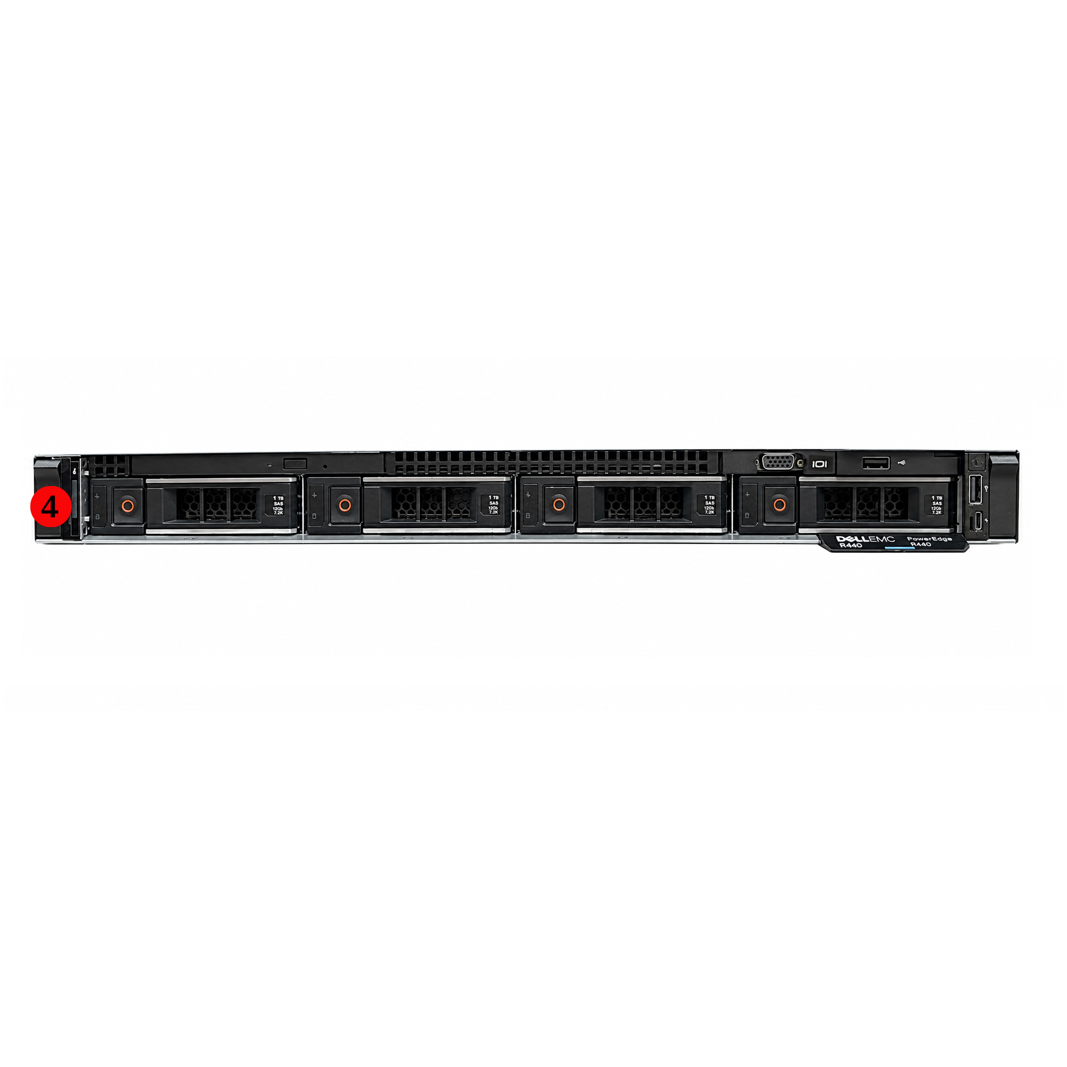 Dell R440 ( Bronze 3106x2, DDR4 16G 2666x4, 1Tx4, 550Wx2 )-1