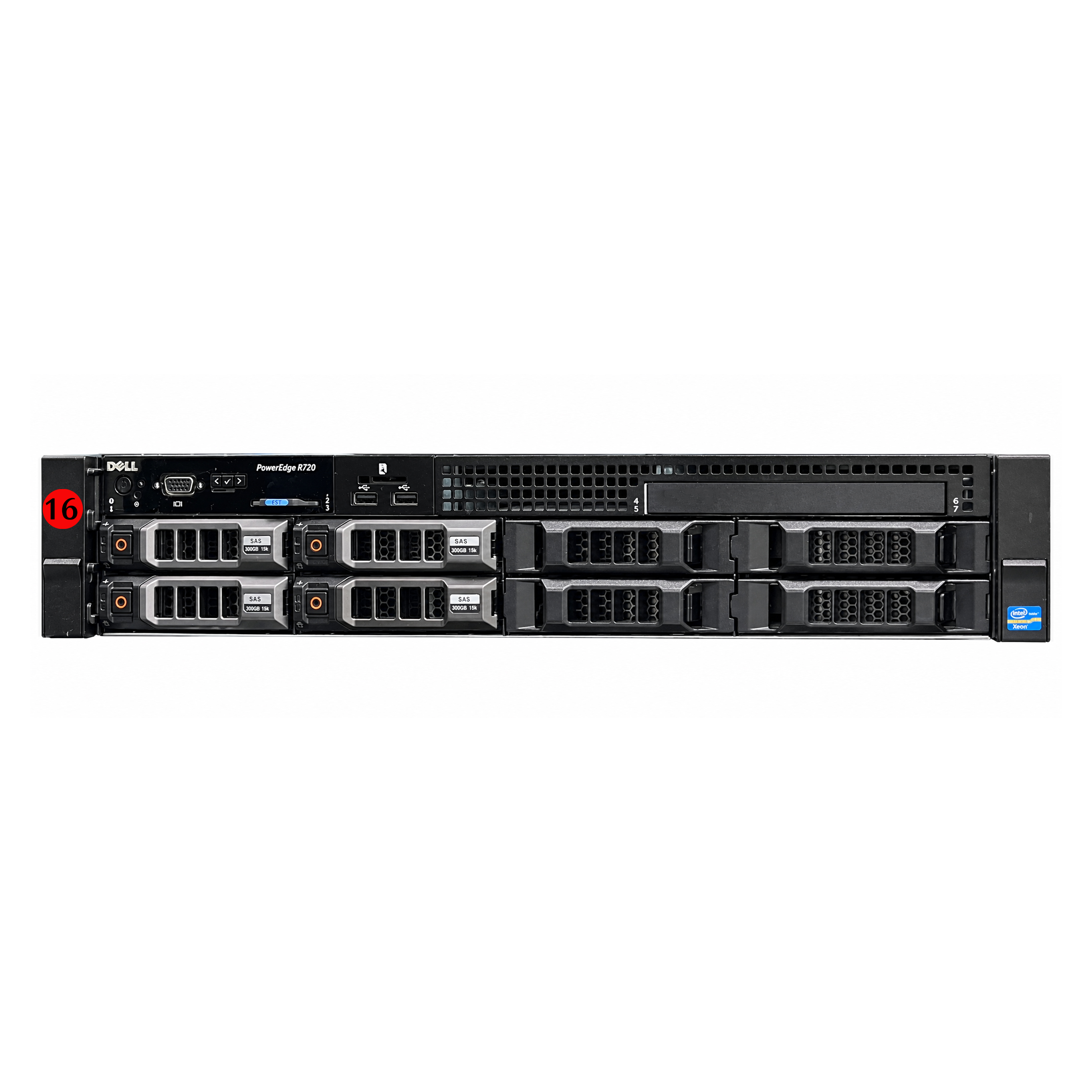 Dell R720 ( E5-2620x2, DDR3 8G 12800x8, 495Wx1 )