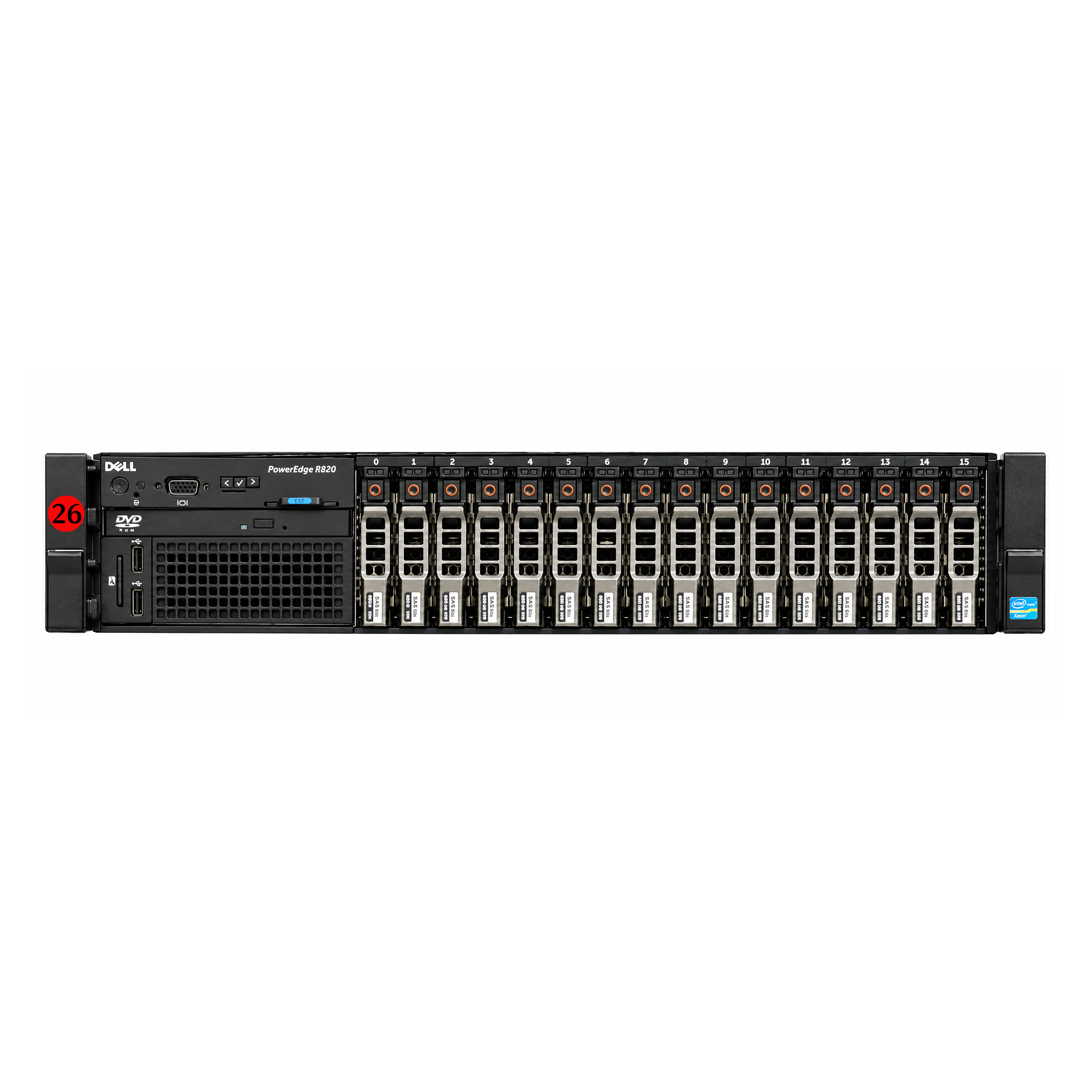 Dell R820 ( E5-4603V2x4, DDR4 16G 2400x2, , 1100Wx2 )